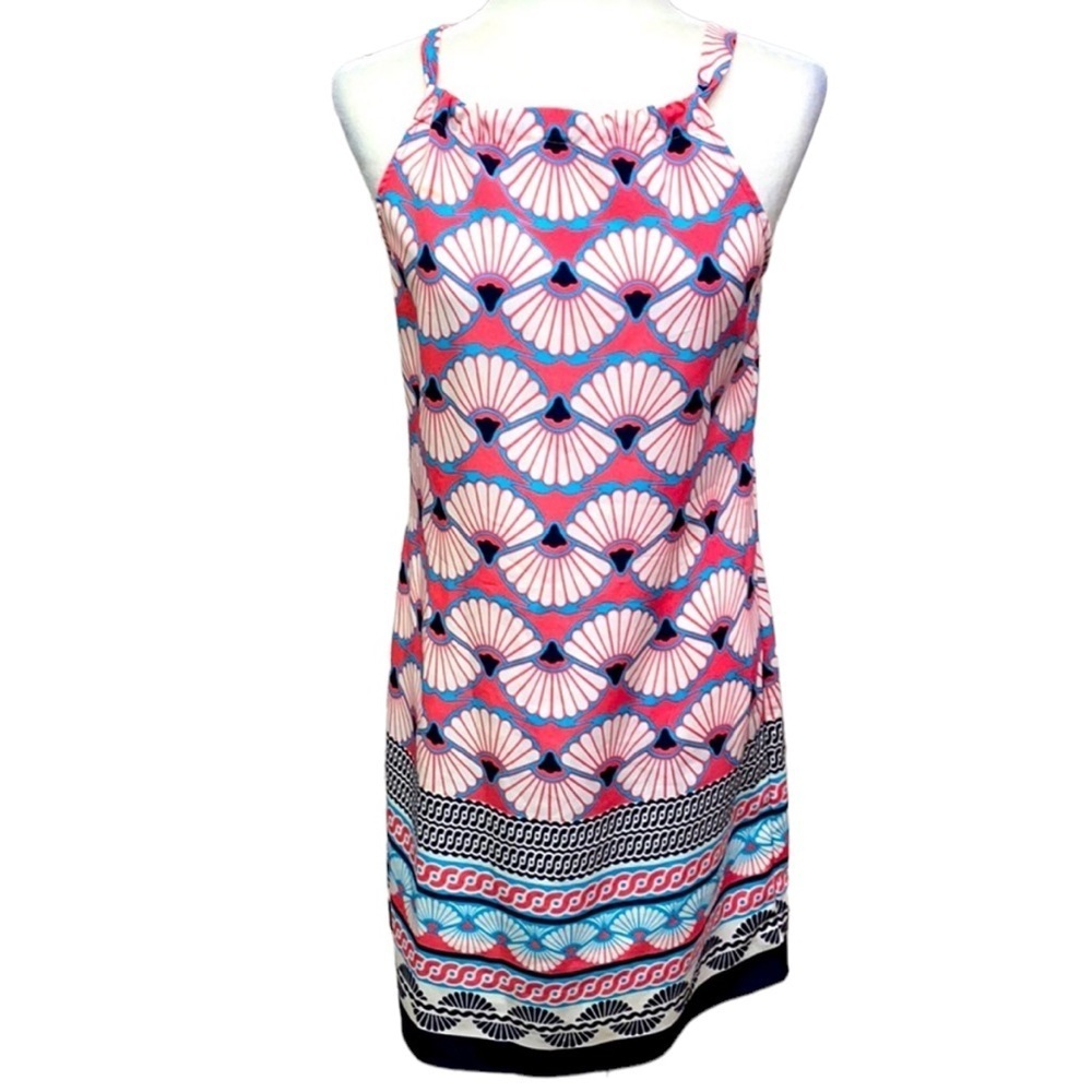 Crown & Ivy Printed Halter Shift Dress